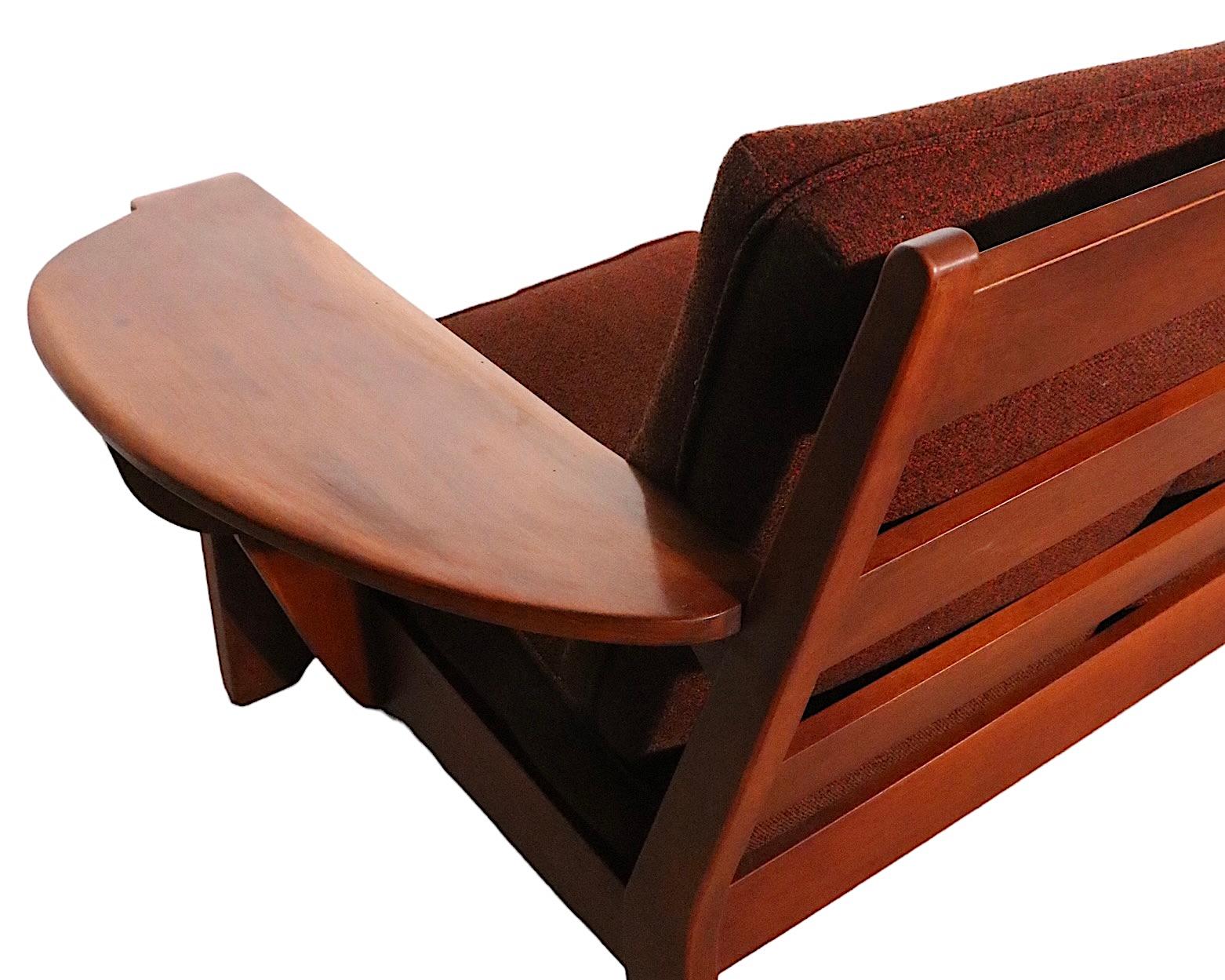 Art Deco Paddle Arm Cushman Colonial Creations Sofa designed by Herman de Vries 1940s/50s