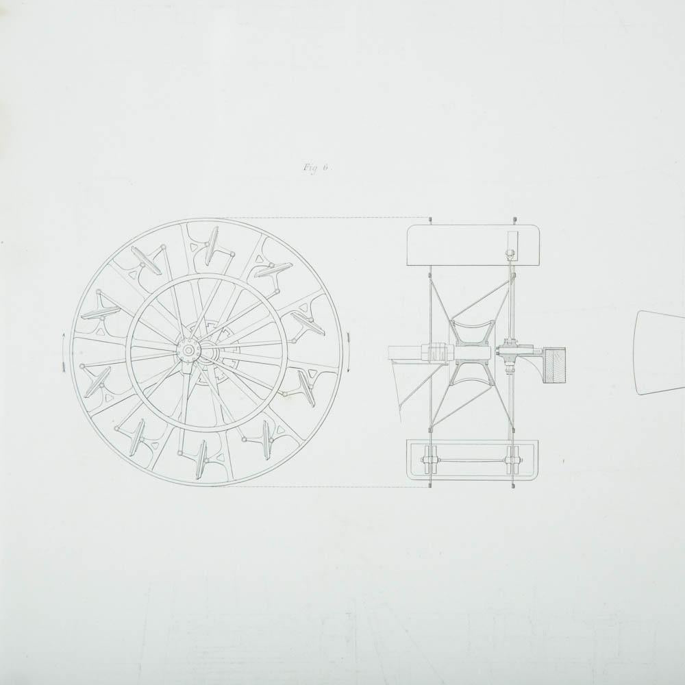 English PADDLE WHEELS & SCREW PROPELLERS by Day & Son, Lithographers to the Queen, 1864 For Sale