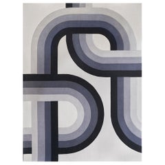 "Paddock - Gray" /  10' x 14' / Hand-Carved Wool Rug