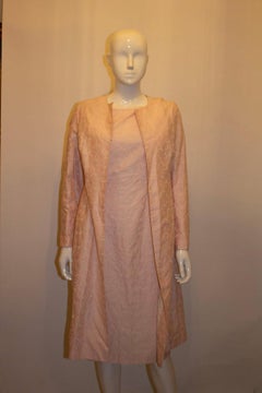 Paddy Campbell Pink and White Broderie Anglaise Dress and Coat outfit