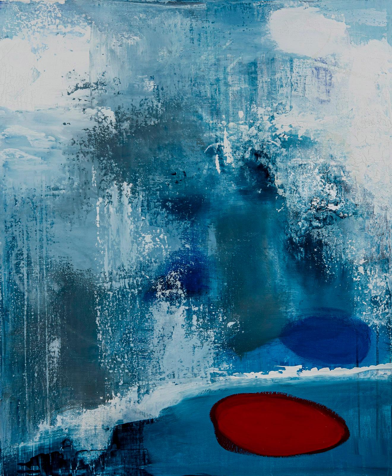 Abstract Painting Paddy Cohn - Goutte rouge