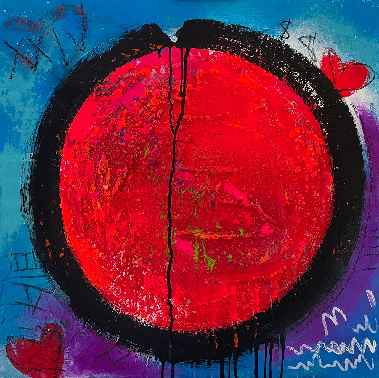 Over The Moon - Mixed Media Art by Paddy Cohn