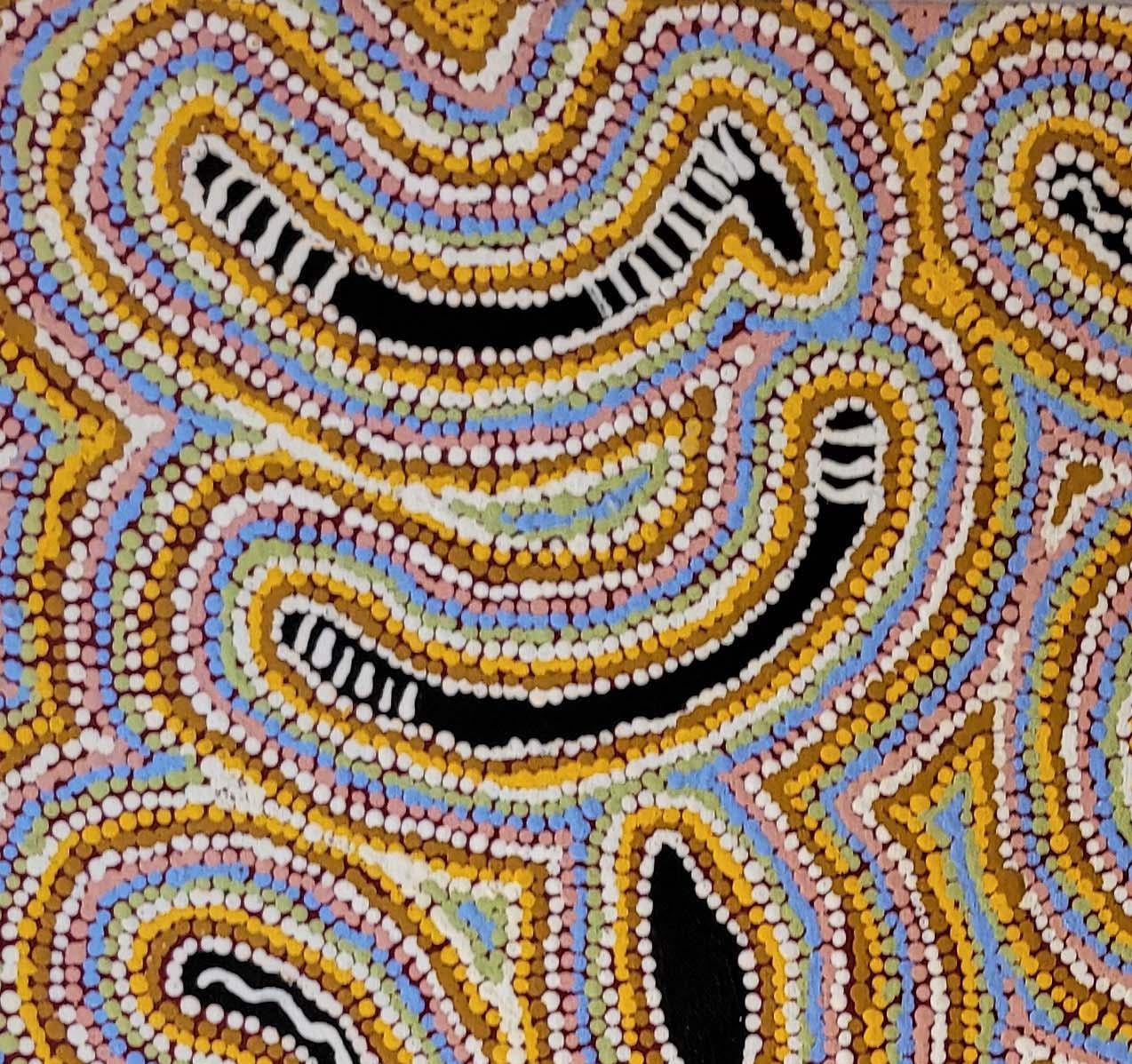 Sognare Jukurrpa - Painting di Paddy Stewart Japaljarri