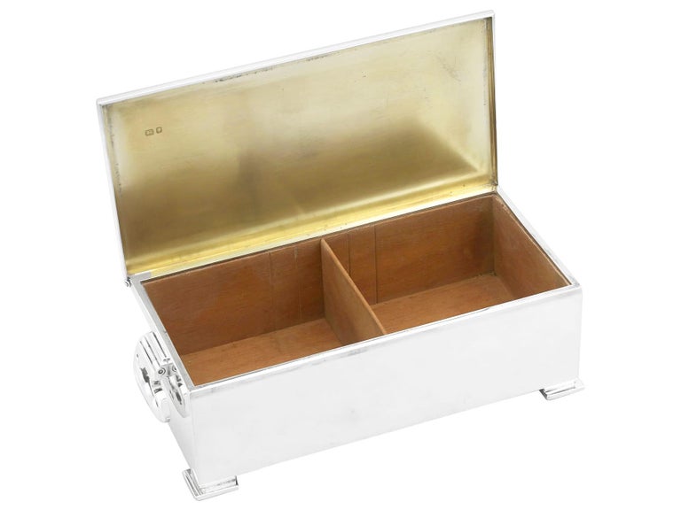 Padgett and Braham Ltd Vintage 1965 Sterling Silver Cigarette Box For