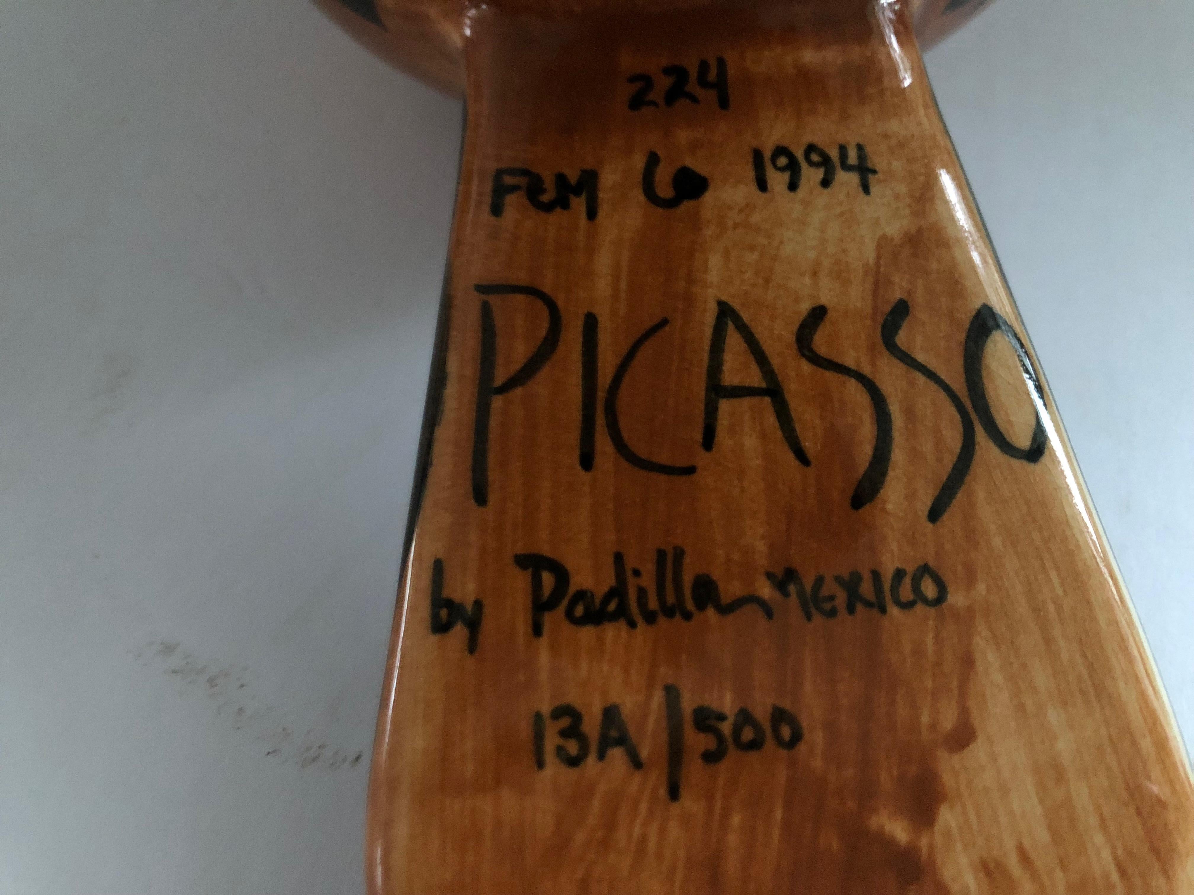Padilla Pottery Limited Edition Skulptur inspiriert von Picasso (Mexikanisch)