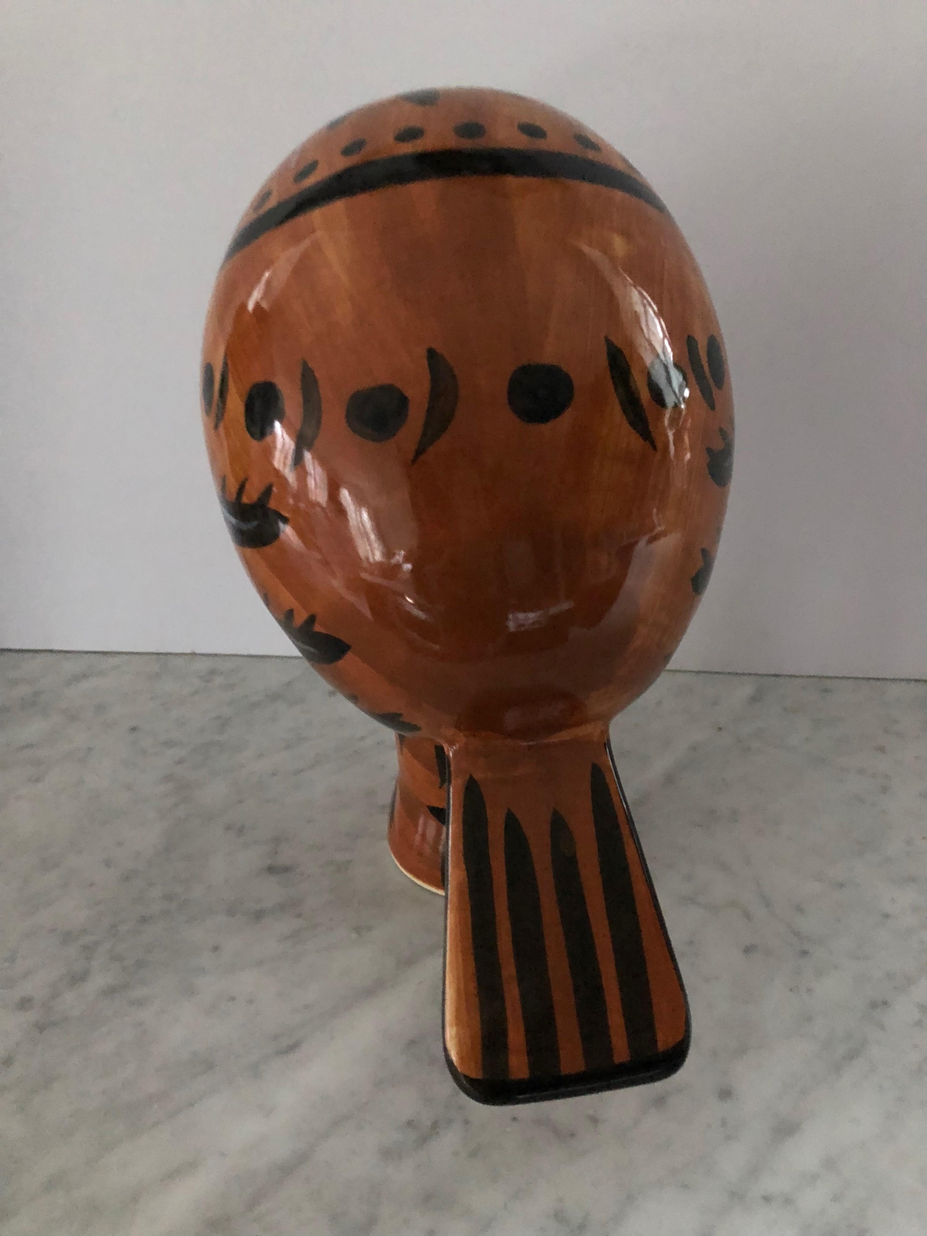 Padilla Pottery Limited Edition Sculpture Inspired by Picasso In Excellent Condition In Hopewell, NJ