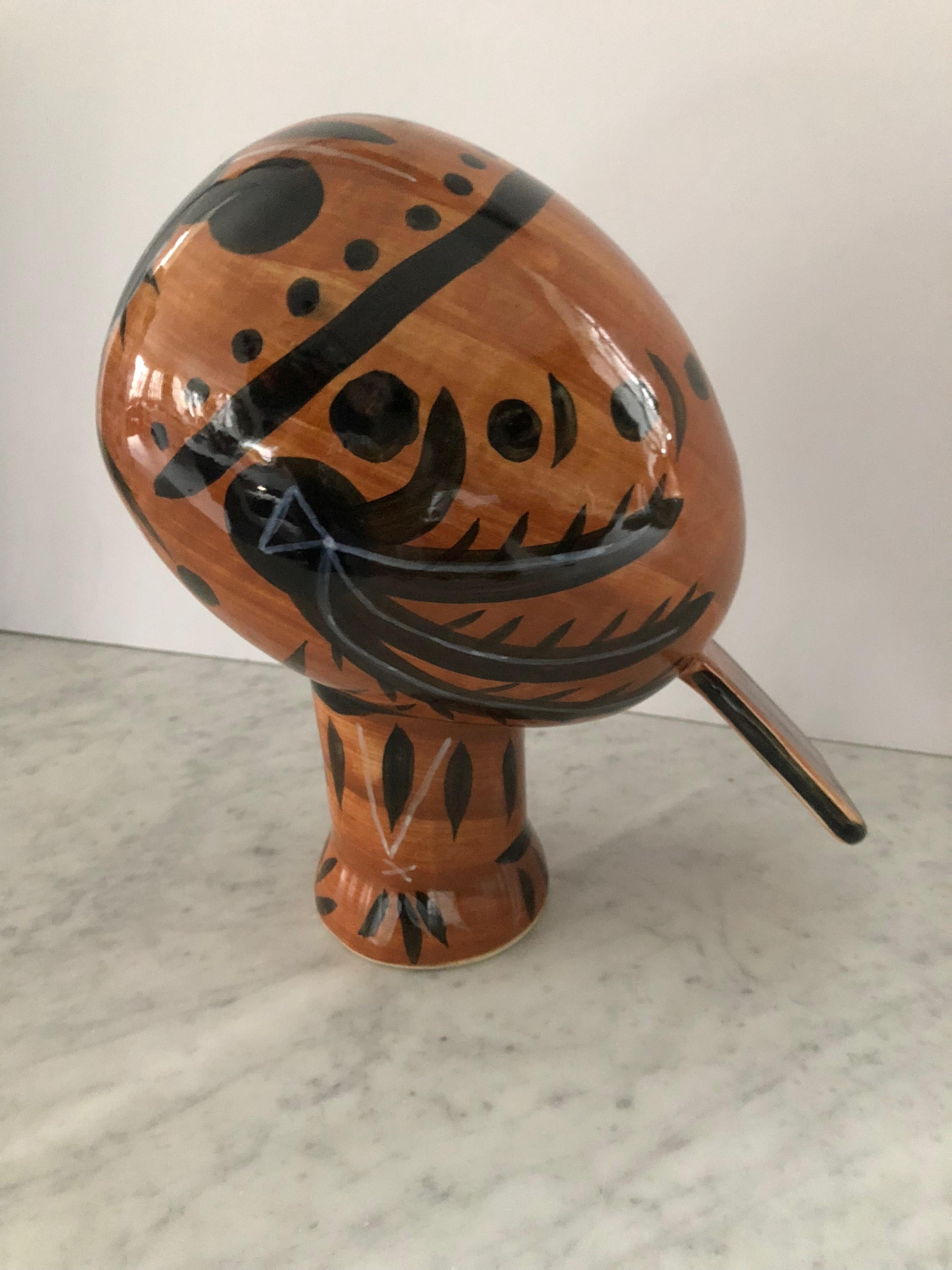 Late 20th Century Padilla Pottery Limited Edition Sculpture Inspired by Picasso