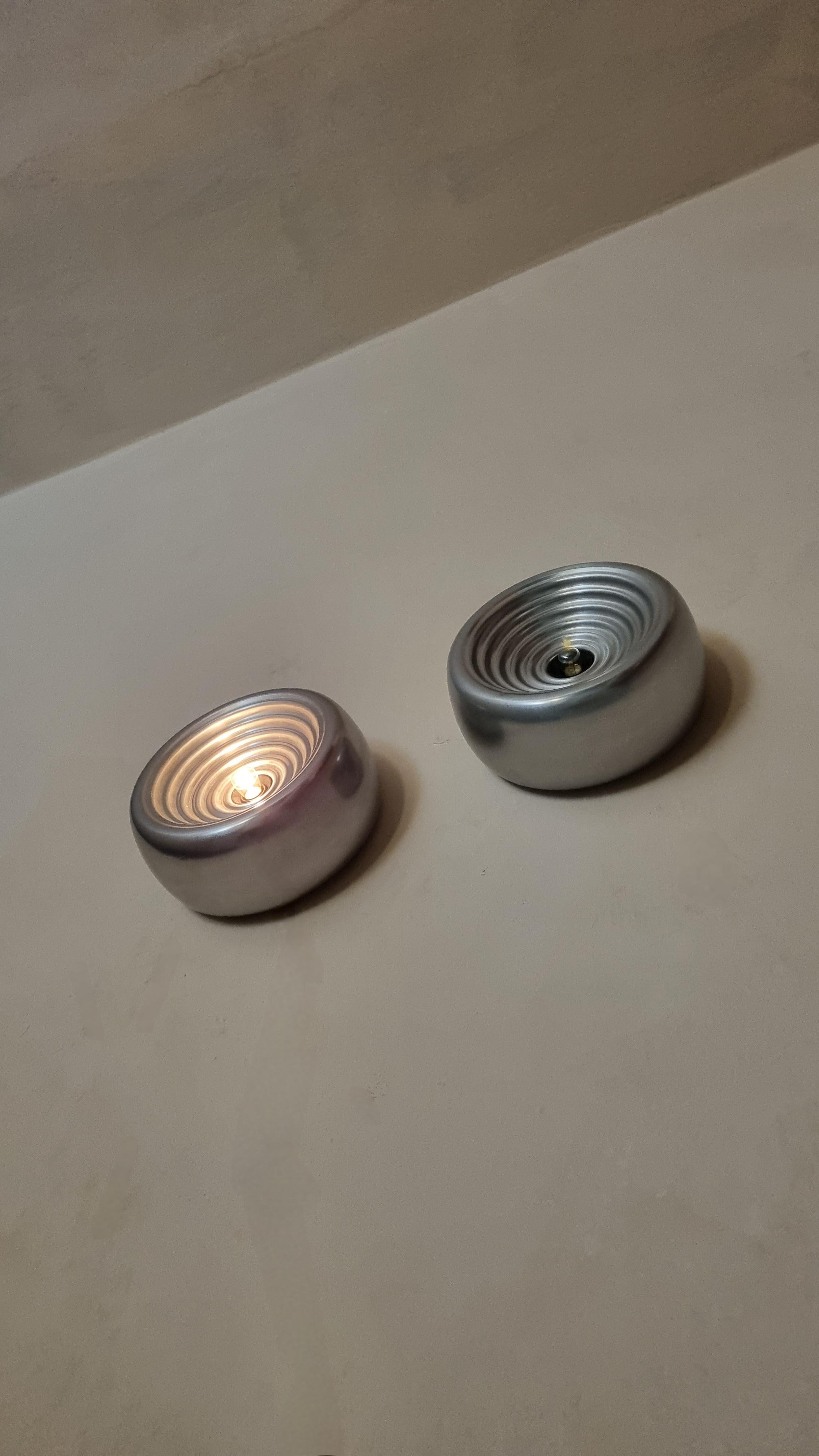 Mid-Century moderno Padina wall sconces designed by Achille & Pier Giacomo Castiglioni for Flos 1966 in vendita