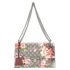 Padlock Shoulder Bag Blooms Print GG Coated Canvas Medium