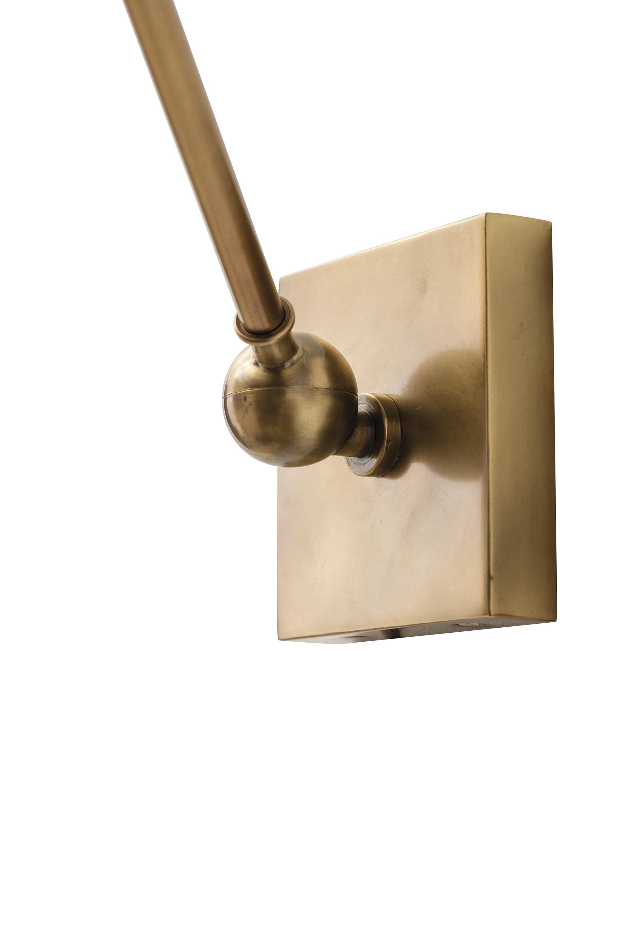 Padma Sconce DS49016 - Antique Brass, Natural Rattan For Sale 4