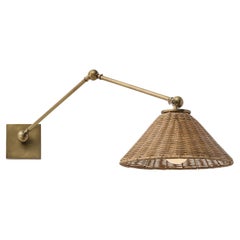 Padma Sconce DS49016 - Antique Brass, Natural Rattan
