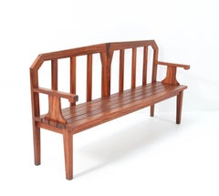 Panca da sala Padouk Art Deco Amsterdamse School di Alberts & Van Huut