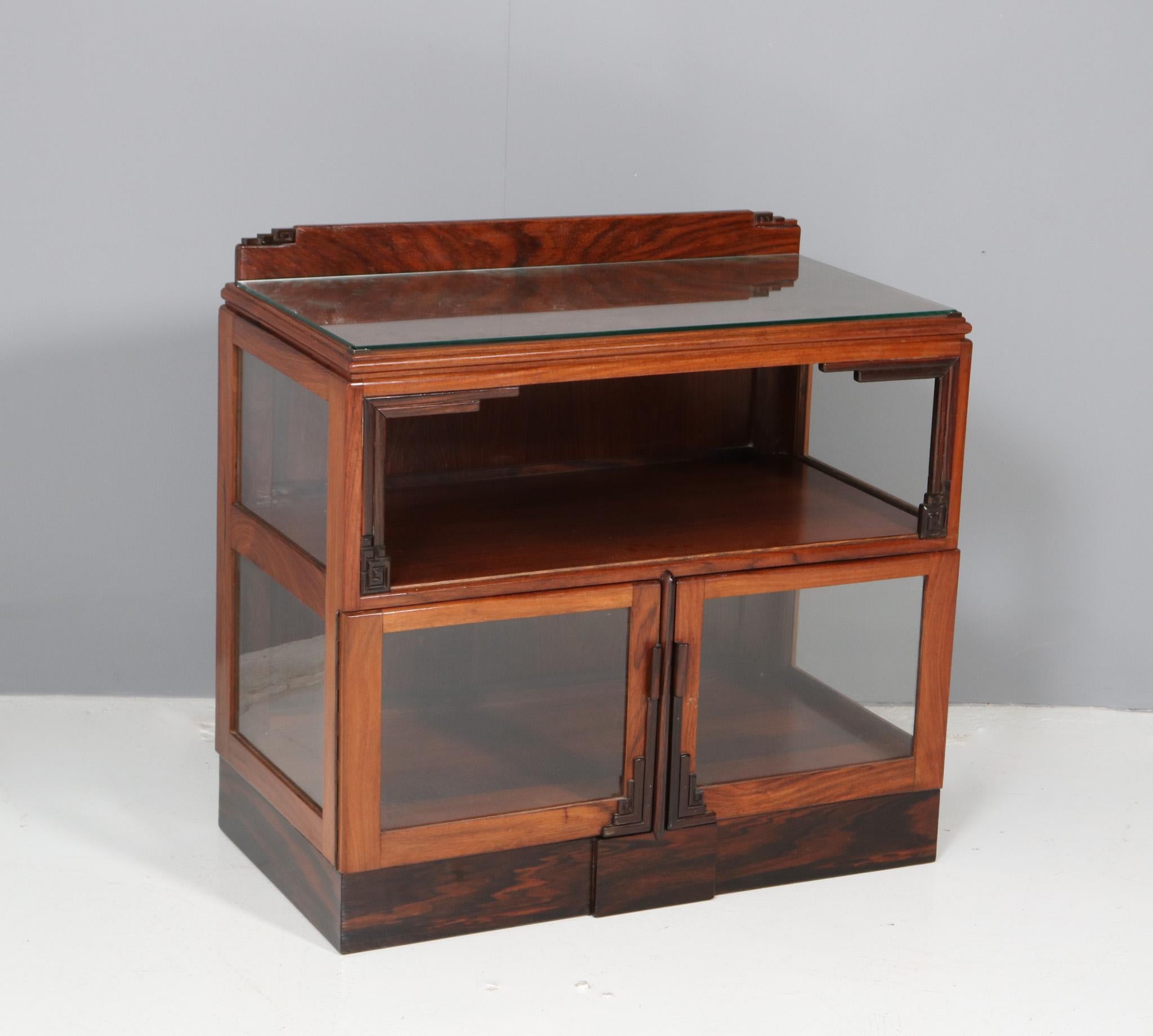 Padouk Art Deco Amsterdamse School Tea Cabinet, 1920s For Sale 1