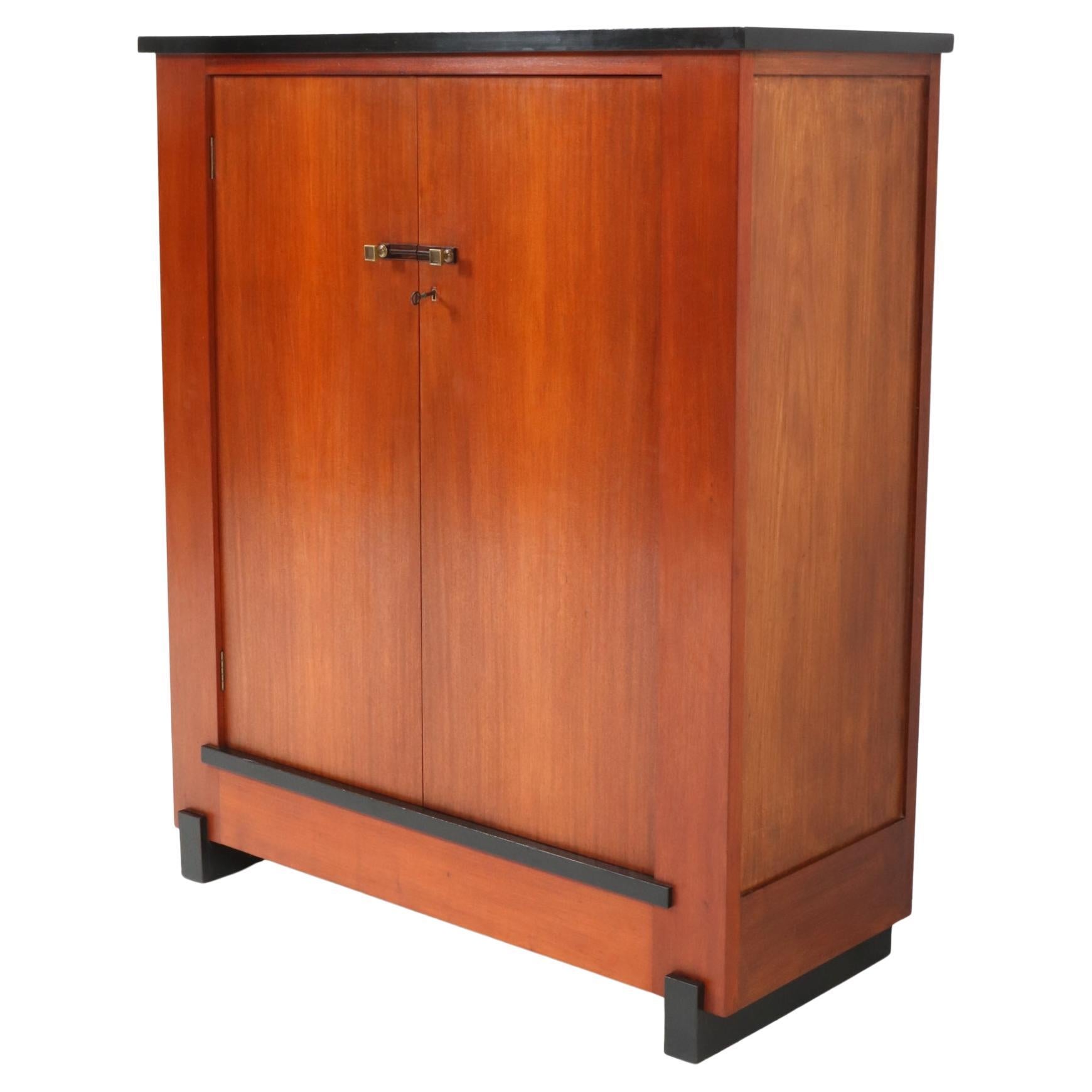 Padouk Art Deco Modernist Cabinet by Hendrik Wouda for H. Pander & Zonen, 1920s