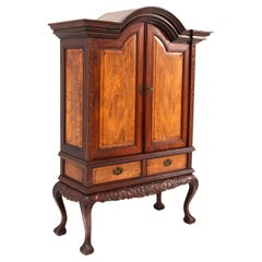 Padouk Colonial Chippendale Cabinet, 1930s