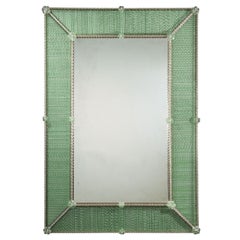 "Padova" Faboulus Verre miroir vert vénitien
