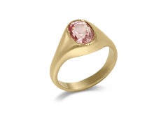 Padparadscha Ceylon sapphire ring.