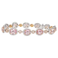 Bracciale con zaffiri Padparadscha, 16,48 carati