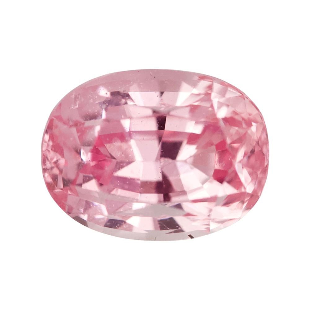 Modern Padparadscha Sapphire 1.21 Ct Cushion Natural Heated, Loose Gemstone For Sale