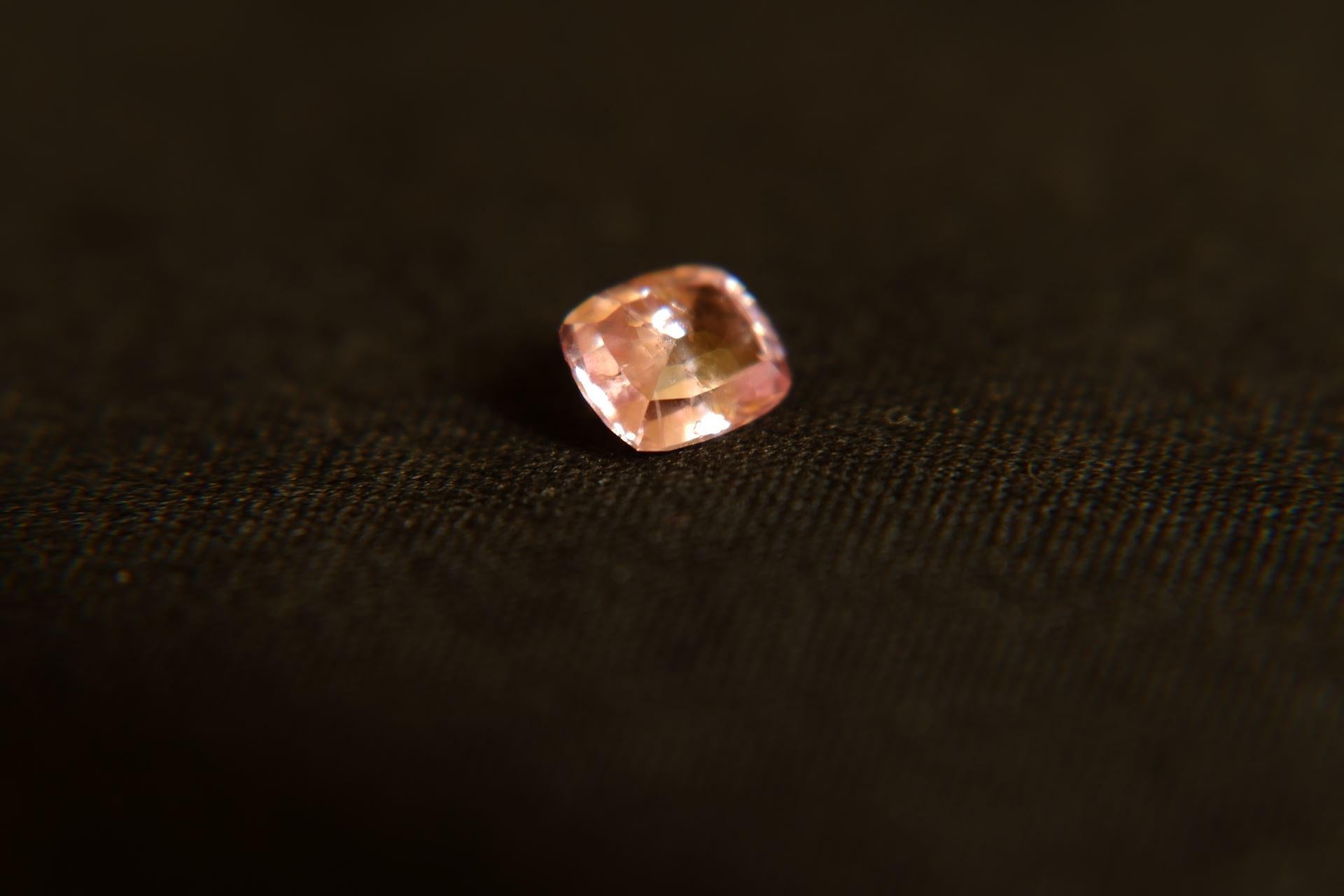 Women's or Men's Padparadscha Sapphire, Gia, Handcrafted For Sale