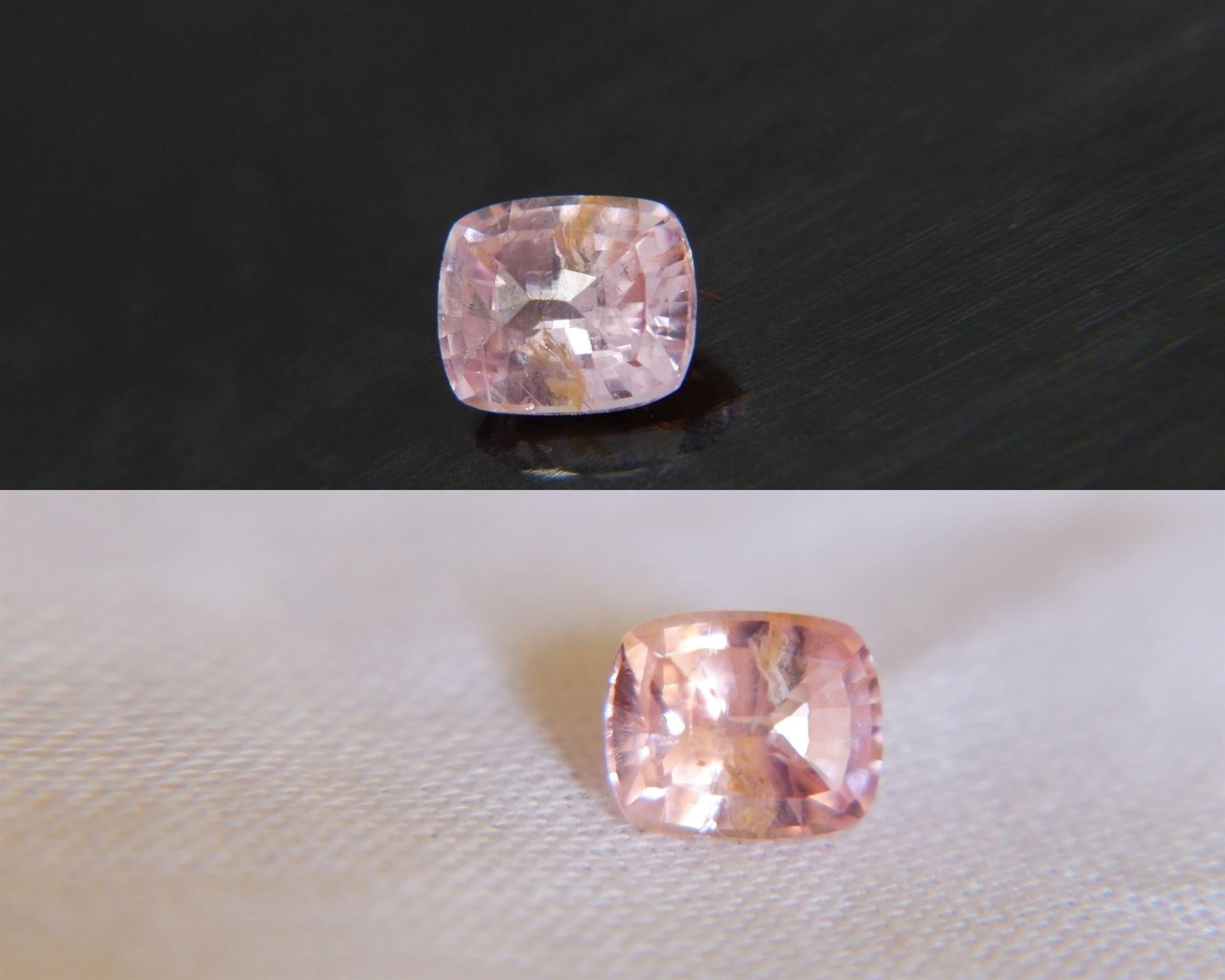 Padparadscha Sapphire, Gia, Handcrafted For Sale 2
