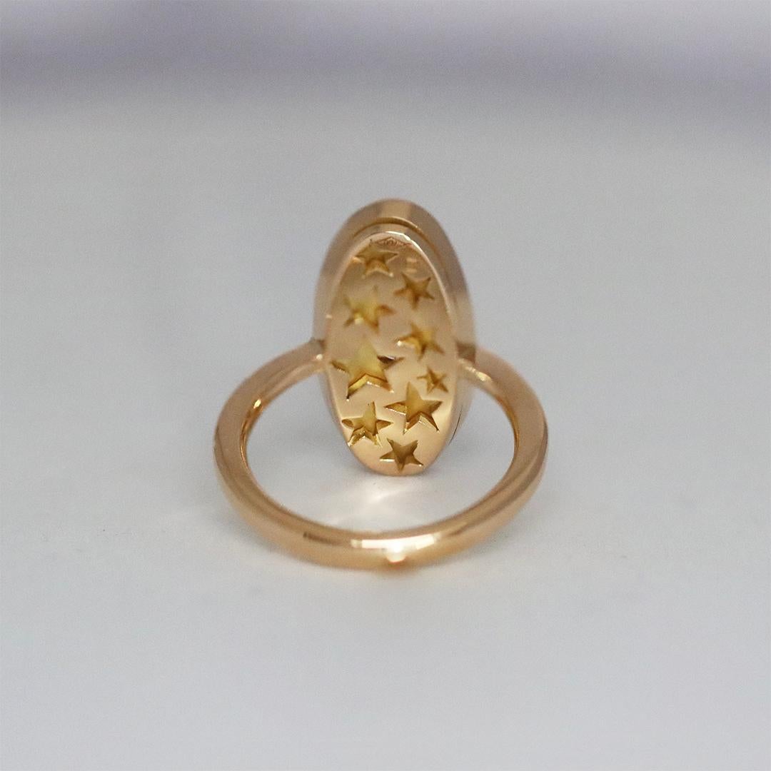 Padparadscha Sapphire Paraiba Tourmaline Fancy Yellow Diamond Pave Ring In New Condition In Antwerp, BE