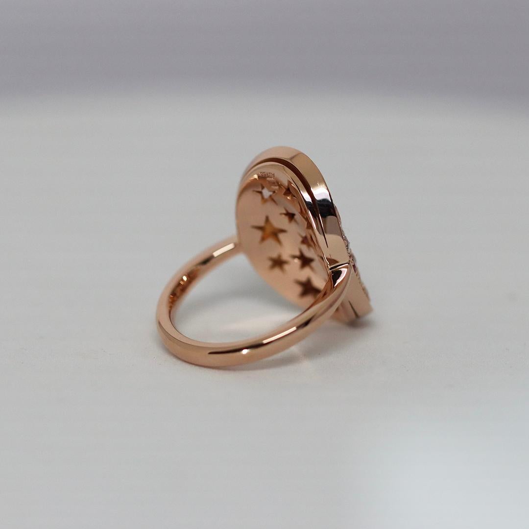 Padparadscha Sapphire Pink Diamond Pink Sapphire Intense Pink Spinel Mosaic Ring In New Condition For Sale In Antwerp, BE