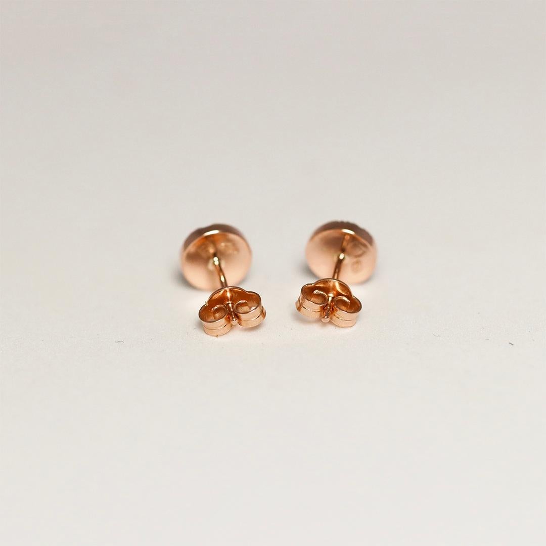 Women's Padparadscha sapphire Pink Spinel 8 mm Stud Earrings For Sale