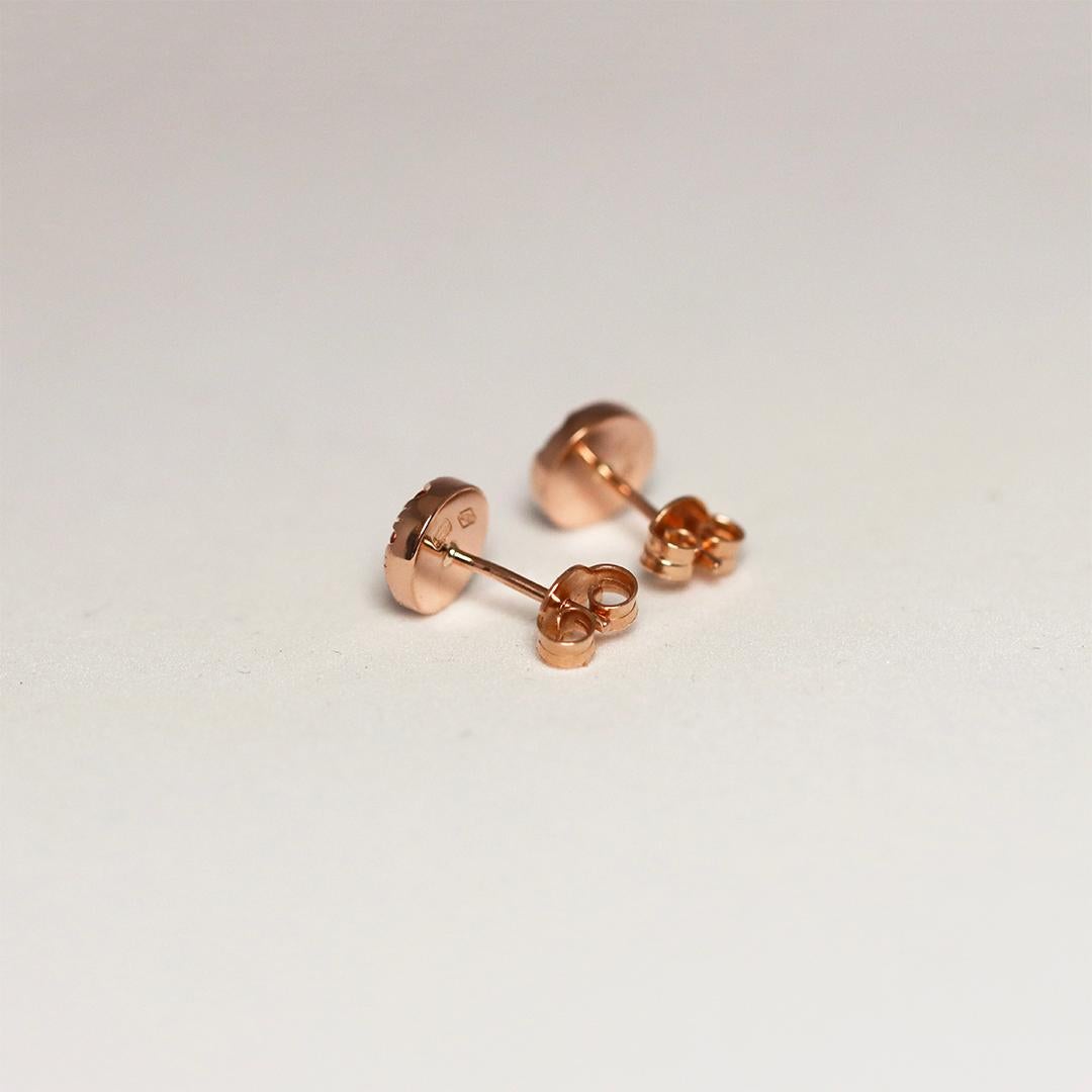 Padparadscha sapphire Pink Spinel 8 mm Stud Earrings For Sale 1