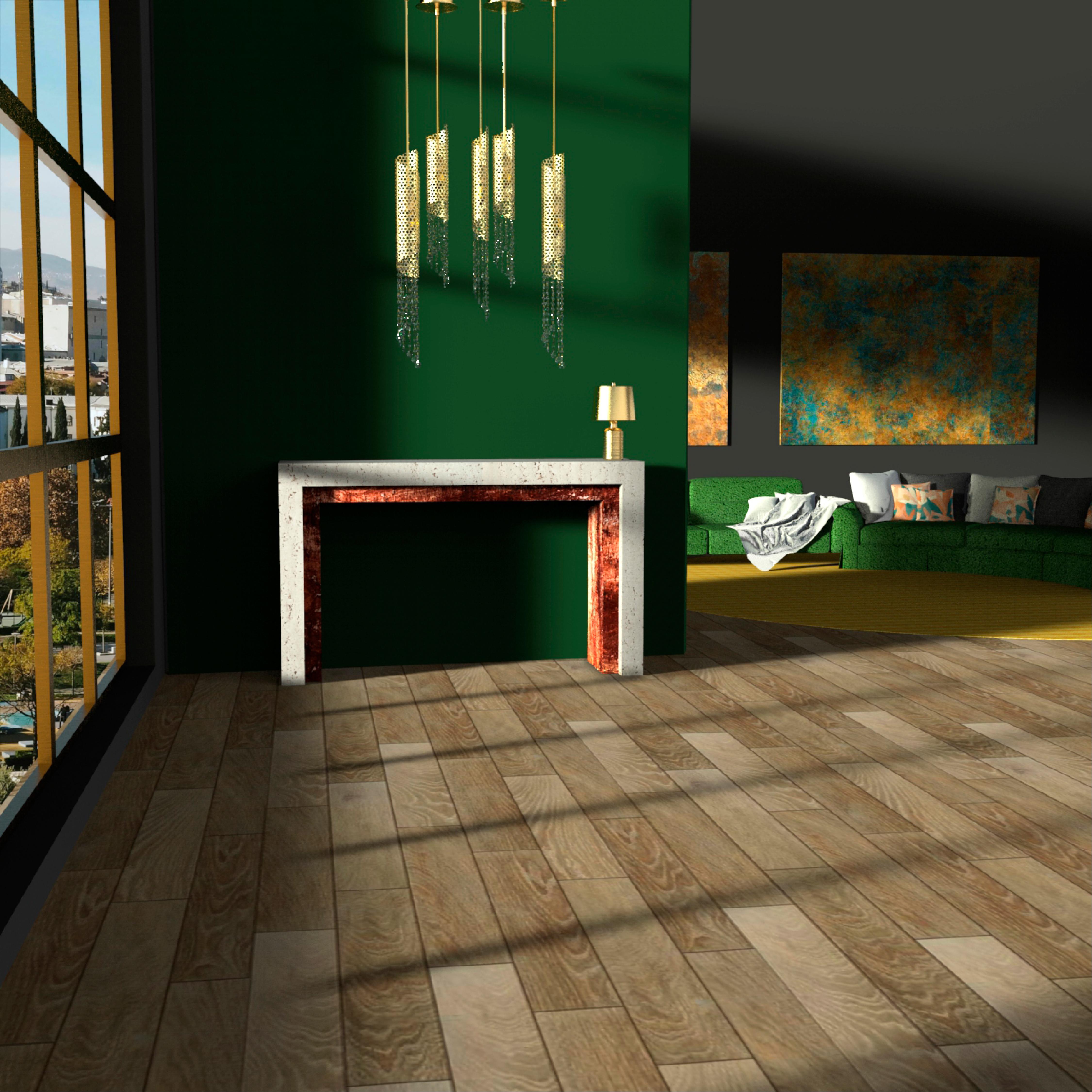Padua Table console en marbre travertin Design contemporain Marbre italien Meddel en vente 2