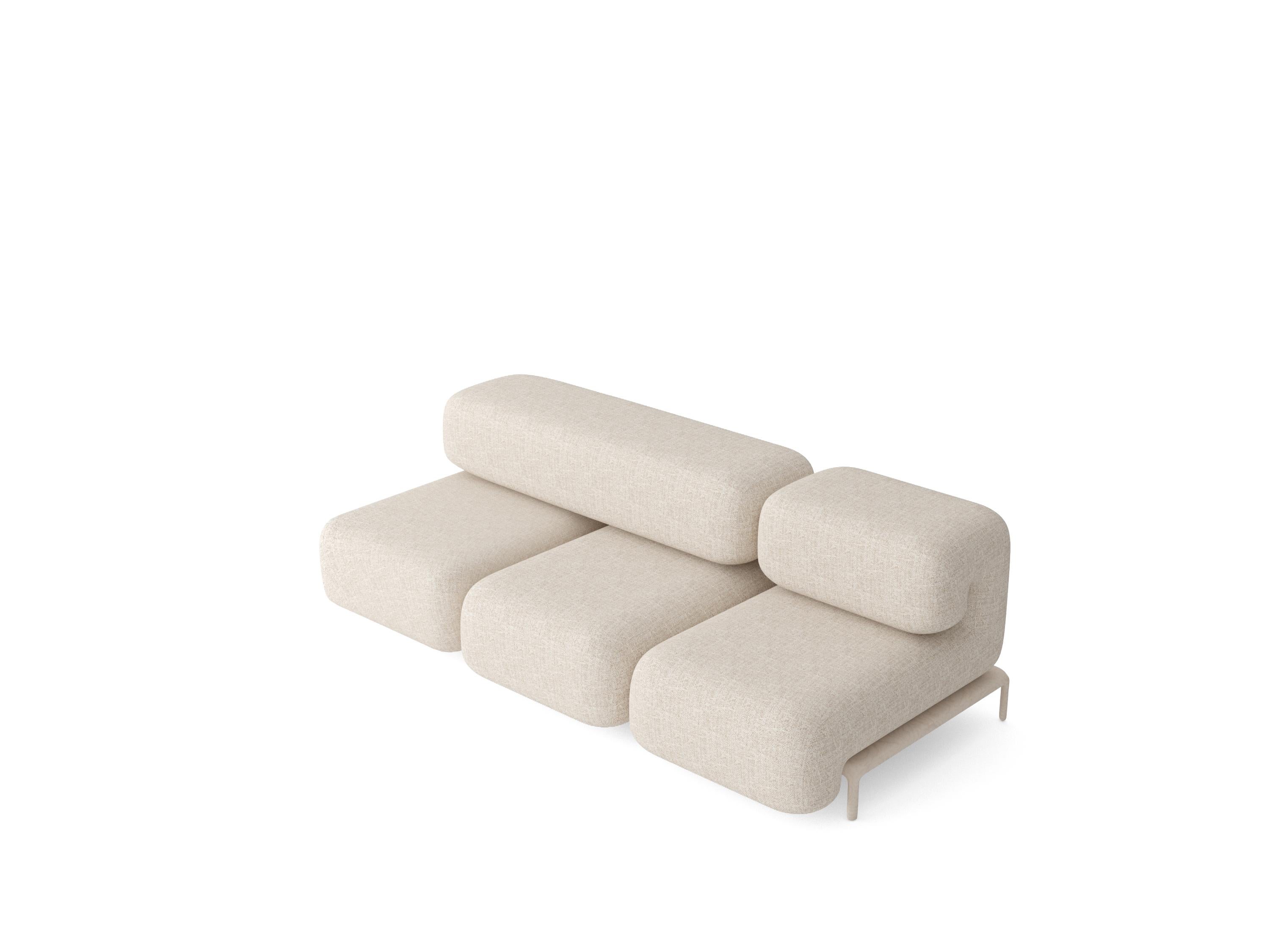 Padun sofa Set 1 by Faina
Set: PADUN 4.2, PADUN 2, PADUN 1
Design: Victoriya Yakusha
Materials: : textile, Foam rubber, Sintepon, Wood 
Dimensions: 240 x 115 x H 90 cm

In search of new-old design messages, Victoria Yakusha conducted a study