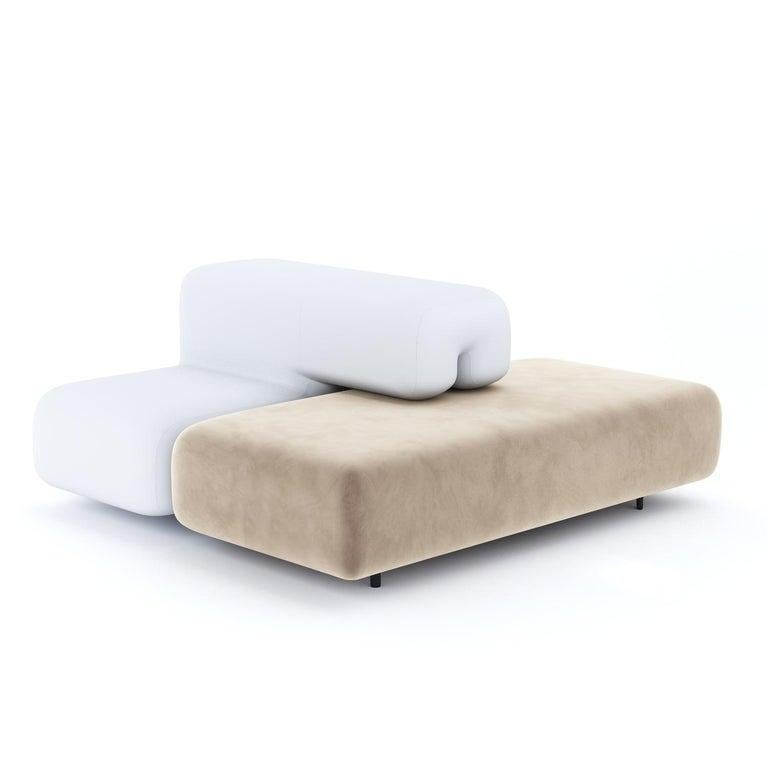 Padun sofa module 10 by Faina
THE SOFA MODULE 10 IS THE BROWN ONE ONLY
Sets are avaliable. Please contact us
Design: Victoriya Yakusha
Materials: : Textile, Foam rubber, Sintepon, Wood 
Dimensions: 180 x 90 x H 48 cm

In search of new-old design