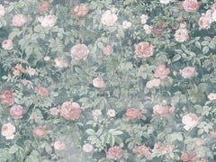 Paeonia - Custom Mural Wallpaper (green and pink)