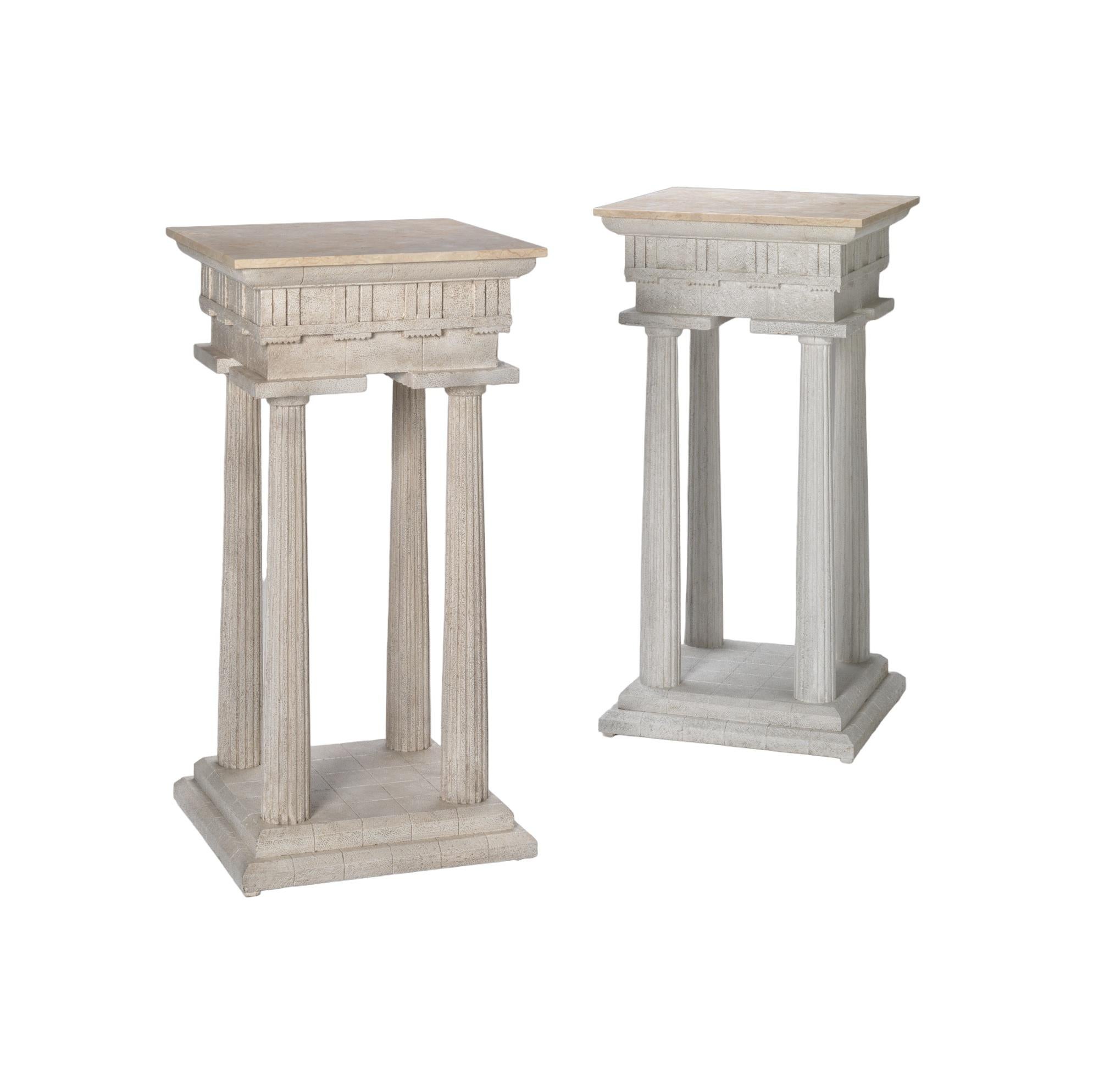English Paestum Bust Stand / Pedestal For Sale