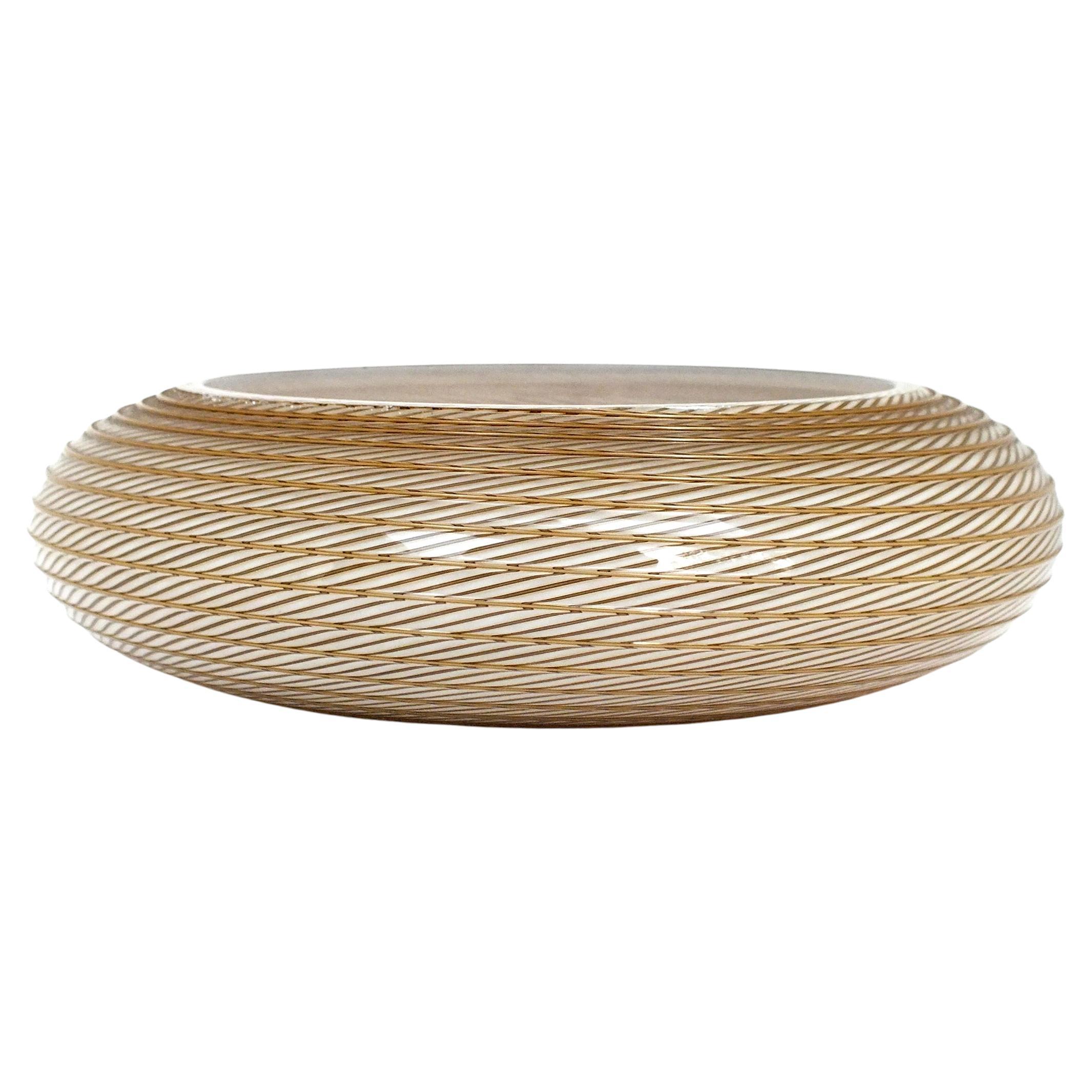 Paf Italien von Lino Tagliapietra Design in Jahre ''82 Schale aus Glas, signiert, datiert