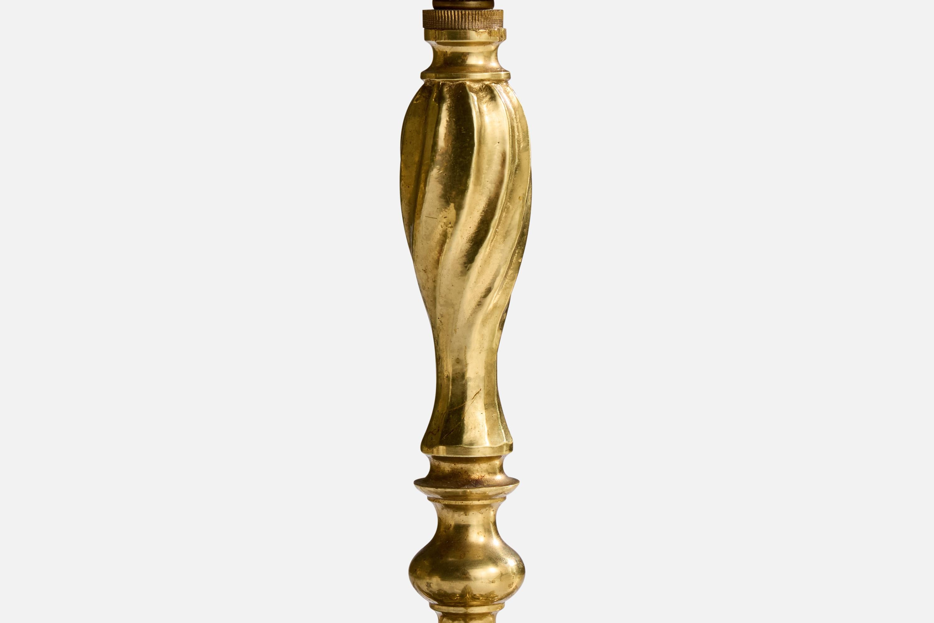 PAF, lampe de table, laiton, Suède, années 1950 Bon état - En vente à High Point, NC