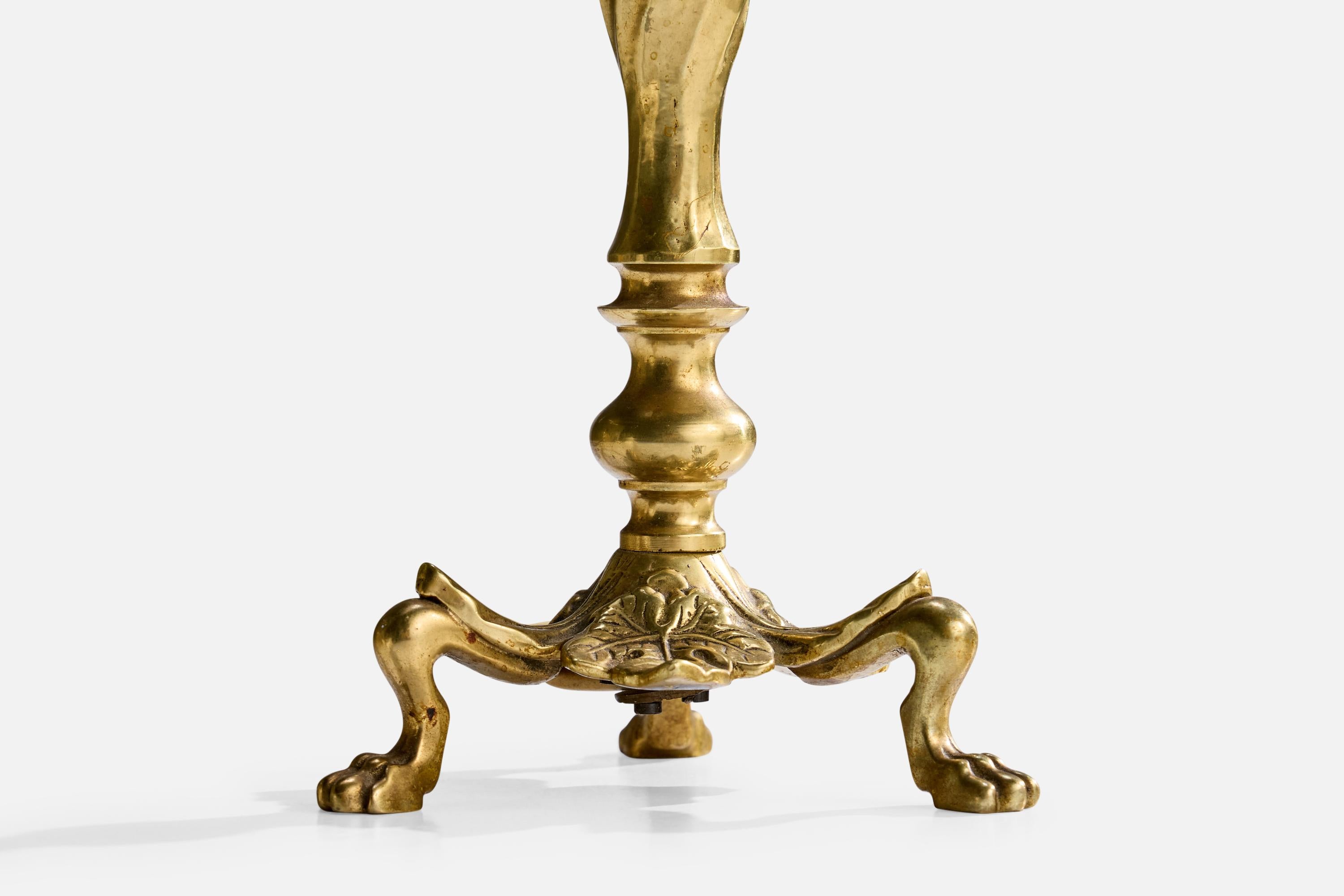 Laiton PAF, lampe de table, laiton, Suède, années 1950 en vente