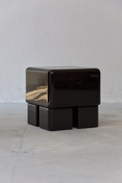 Paffuto Chocolate Lacquered Side Table/ Stool