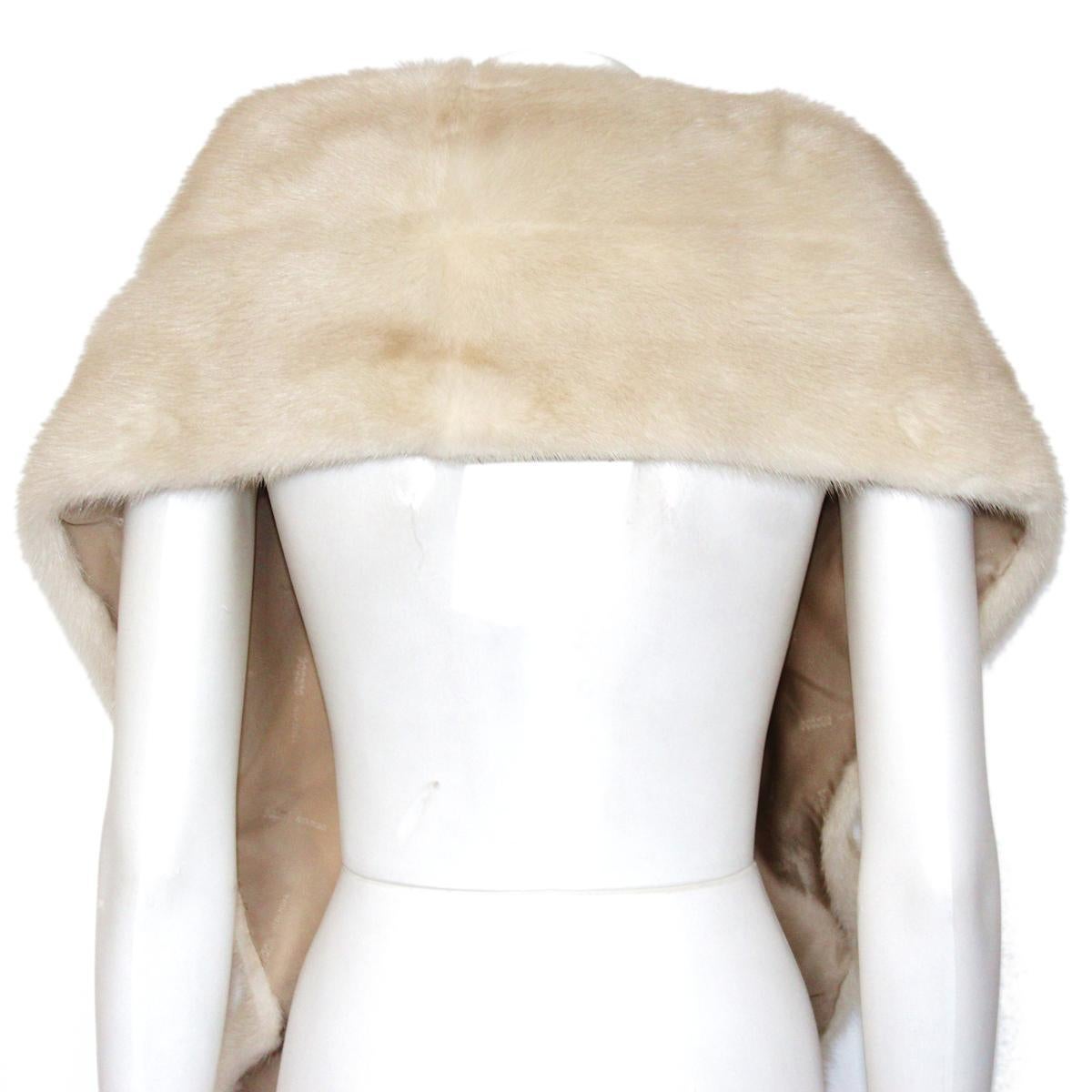 Beige Pagano Porto Cervo Ivory Mink Stole