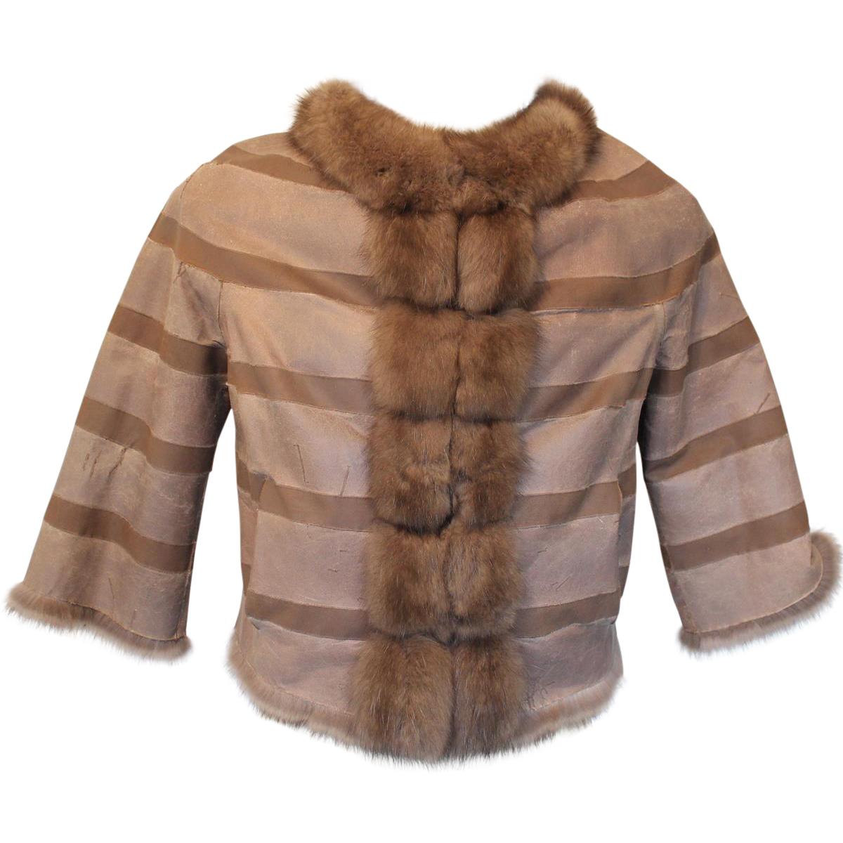 Brown Pagano Reversible Russian Zybeline Size S For Sale