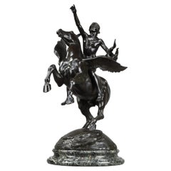"Pagasus Carrying the Poet to the Regions of Dreams" Bronze Sculpture