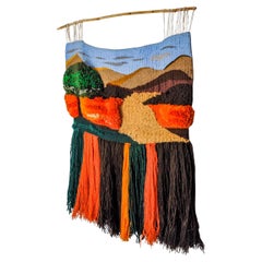 Page 1 de 9 tenture murale texturée Macrame, paysage catalan, Espagne, 1970