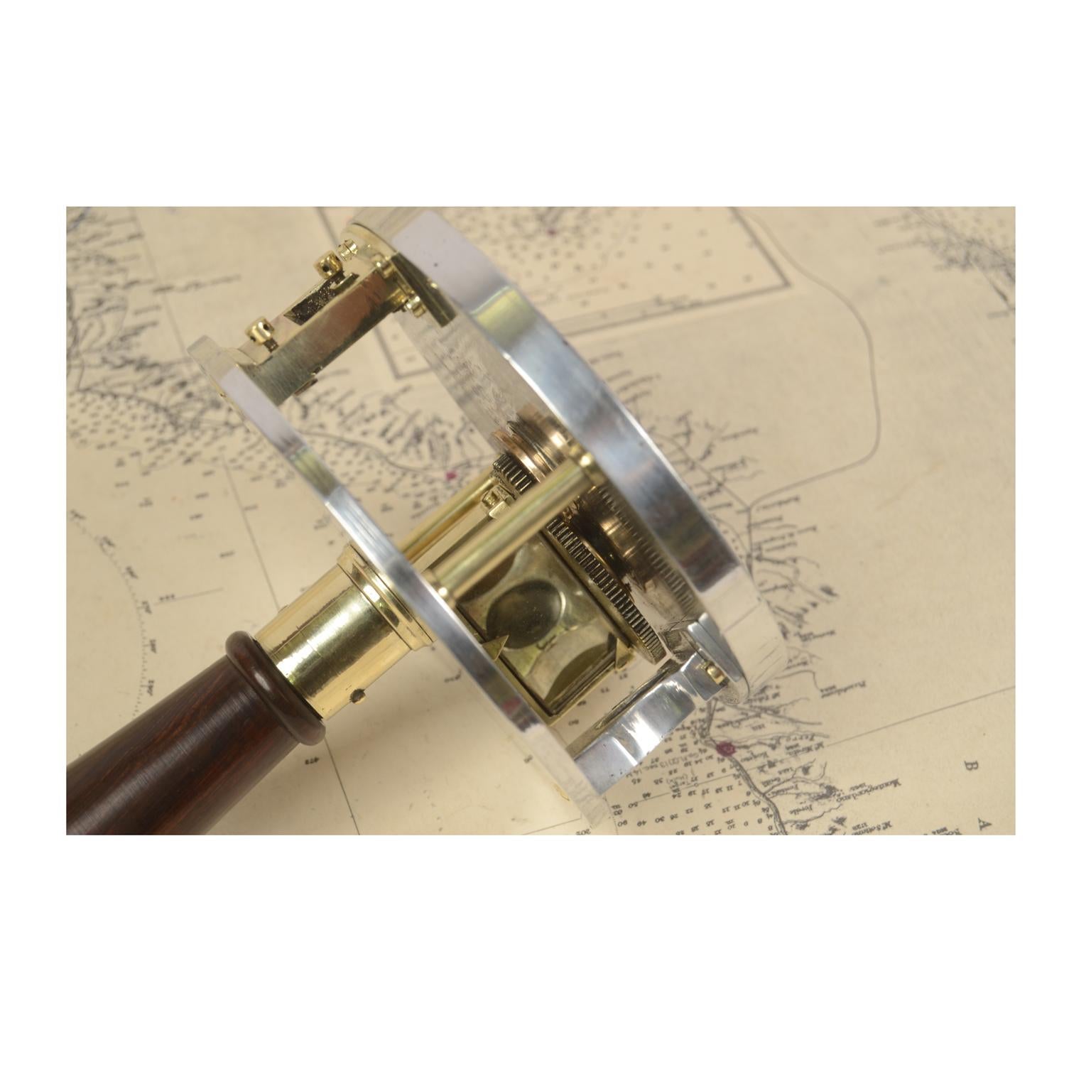 Brass 1910 Paget Nautical Angular Sextant Mahogany Box Antique Marine Navigation Tool