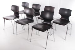 Vintage Pagholz Flototto Stacking Chair Set of 14 chairs, 1970