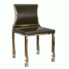 "Pagina" Chair with Bronze, Hand Crafted, Istanbul