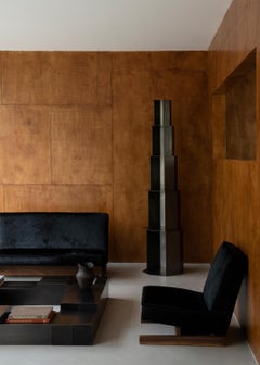 Pagoda #02, Sculptural Display Cabinets by Singchan Design Black Colour