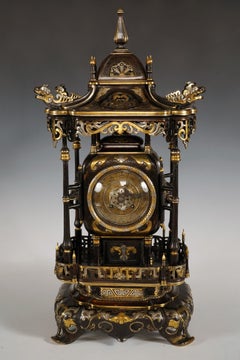 "Pagoda" Clock attr. to L'Escalier de Cristal, France, circa 1885