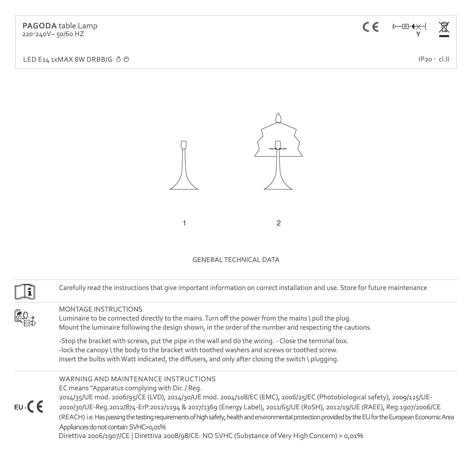 “Pagoda” Contemporary Table Lamp, Ruby Satin Silk Satin Brass 2