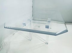 "Pagoda" Dining table in Solid Lucite by Charles Hollis Jones, Signed