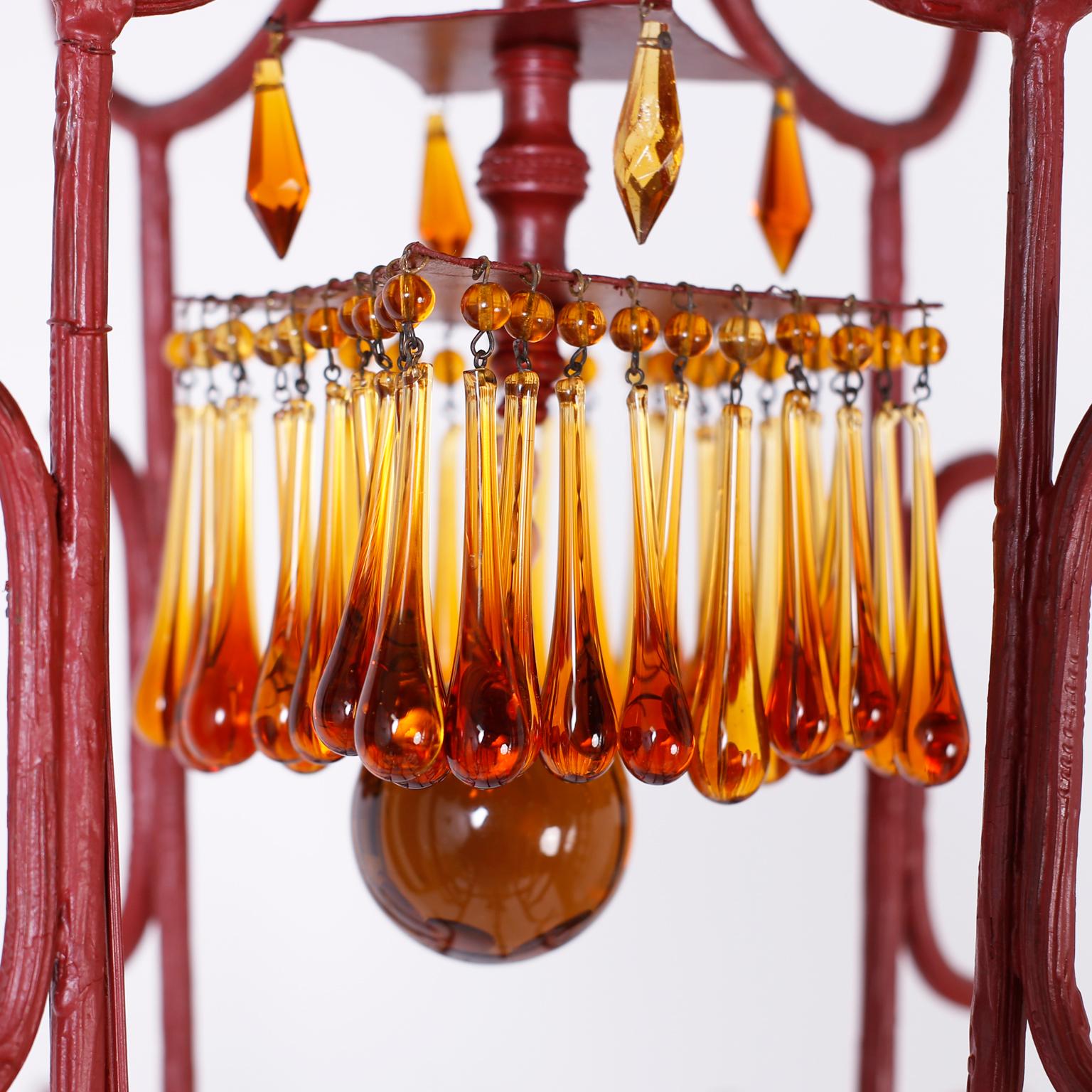Pagoda Form Chinoiserie Chandelier 2